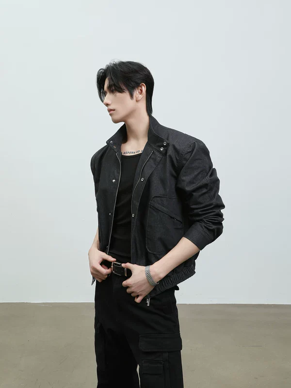 Lyocell Denim Workwear Zip Jacket - Image 3