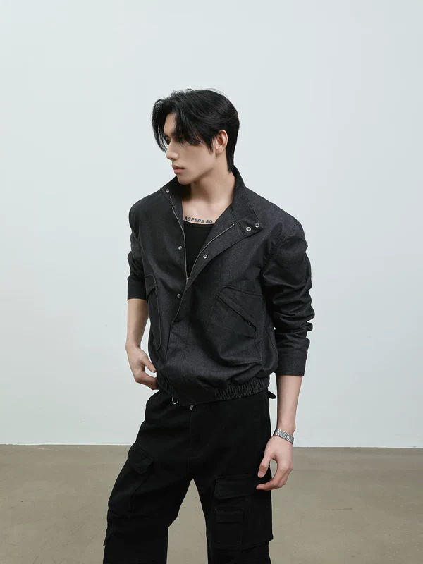 Lyocell Denim Workwear Zip Jacket - Image 4