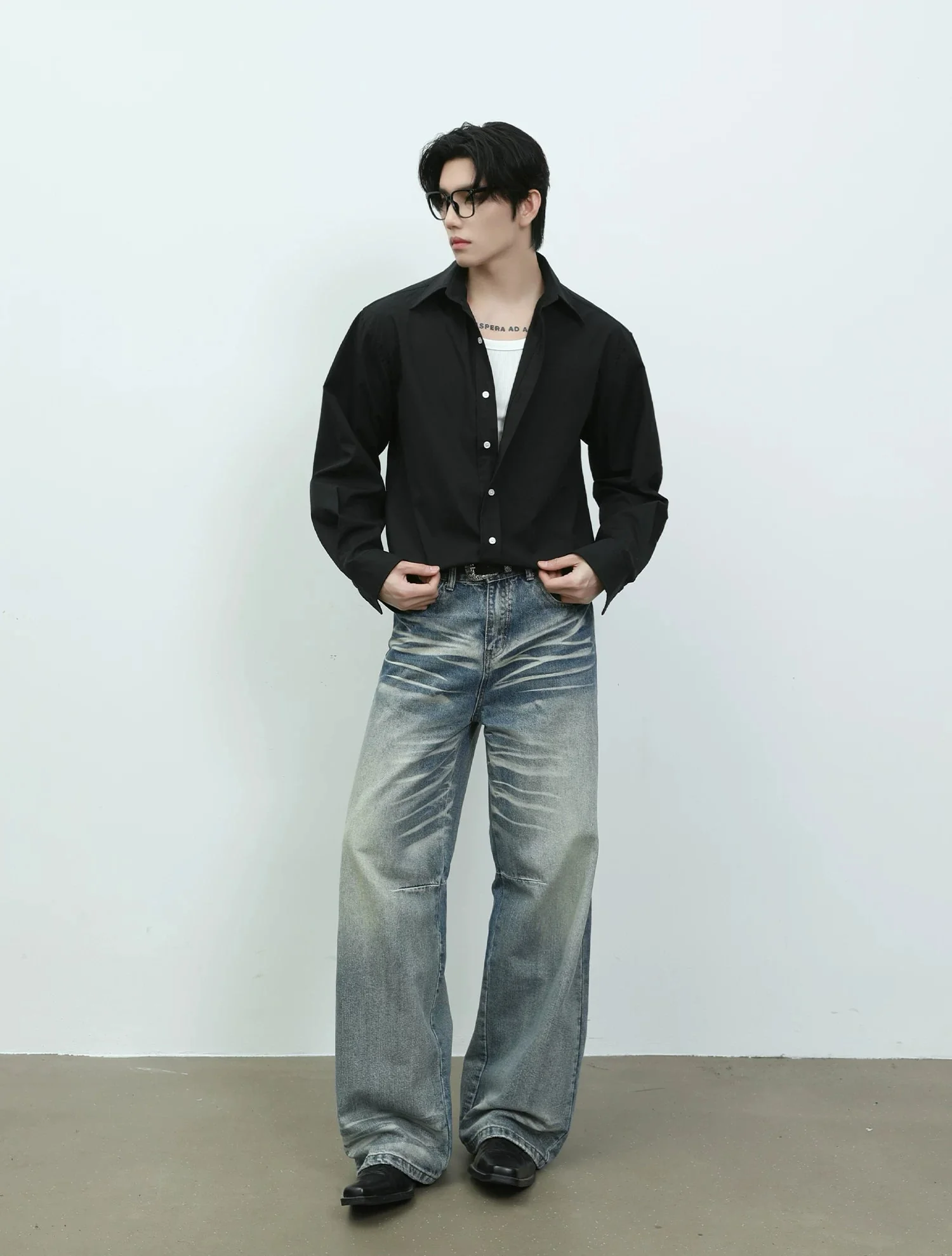 Lyocell Long Sleeve Casual Button Shirt - Image 8