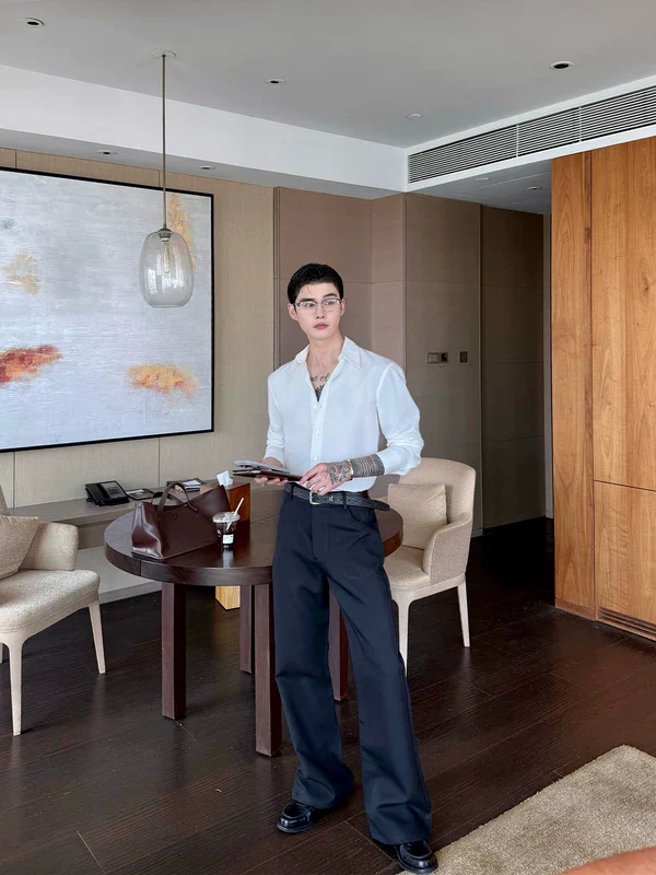Lyocell Long-Sleeve Fitted Shirt - Image 5