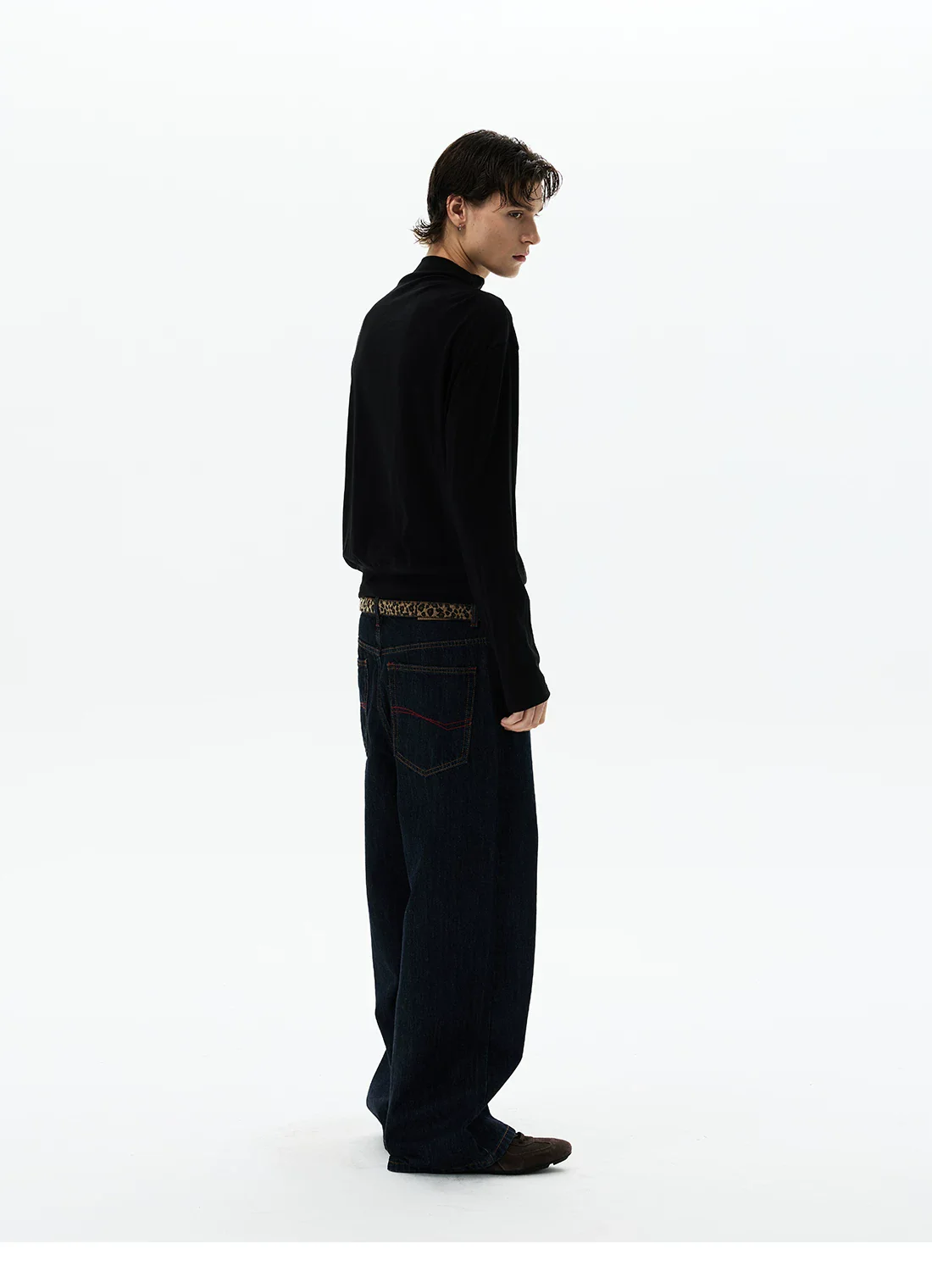 Lyocell Mock Neck Slim Fit Pullover - Image 4