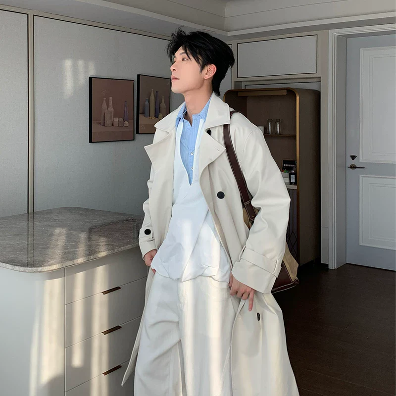 Double-Breasted Cotton Trench Coat - Image 4
