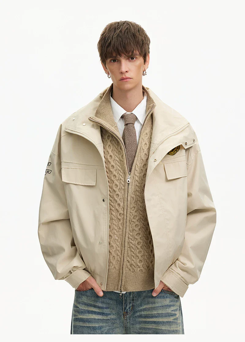 Military Style Boxy Pilot Jacket - Image 6