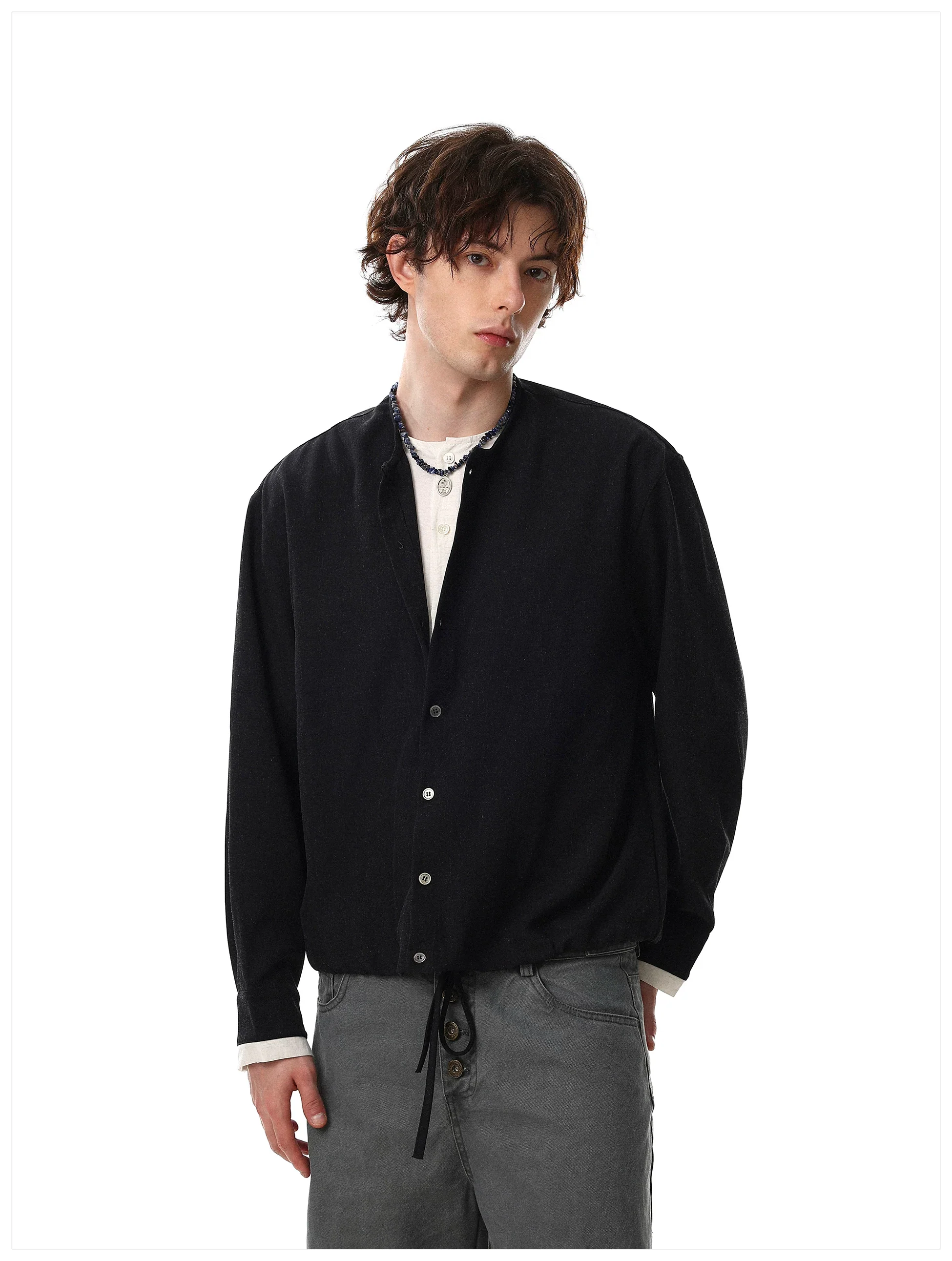 Minimalist Button-Down Cardigan Jacket - Image 6