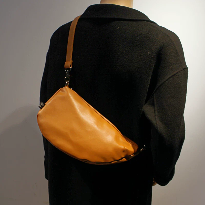 Minimalist Soft Leather Crossbody Bag - Image 3