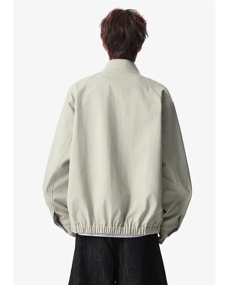 Minimalist Stand Collar Workwear Jacket - Image 7