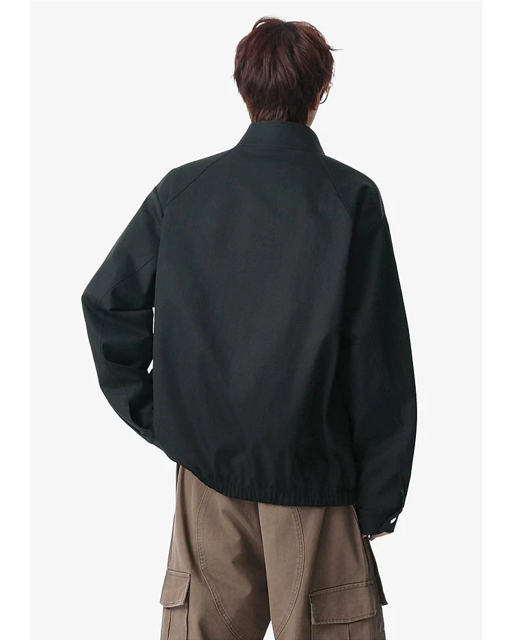 Minimalist Stand Collar Workwear Jacket - Image 8