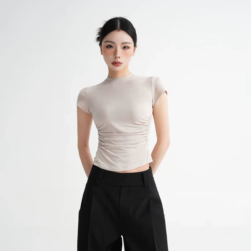 Modal Slim Fit Short Sleeve Top - Image 4