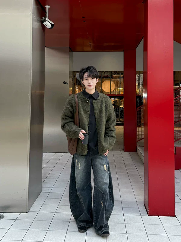 Mohair Button-Up Cardigan Sweater - Image 8