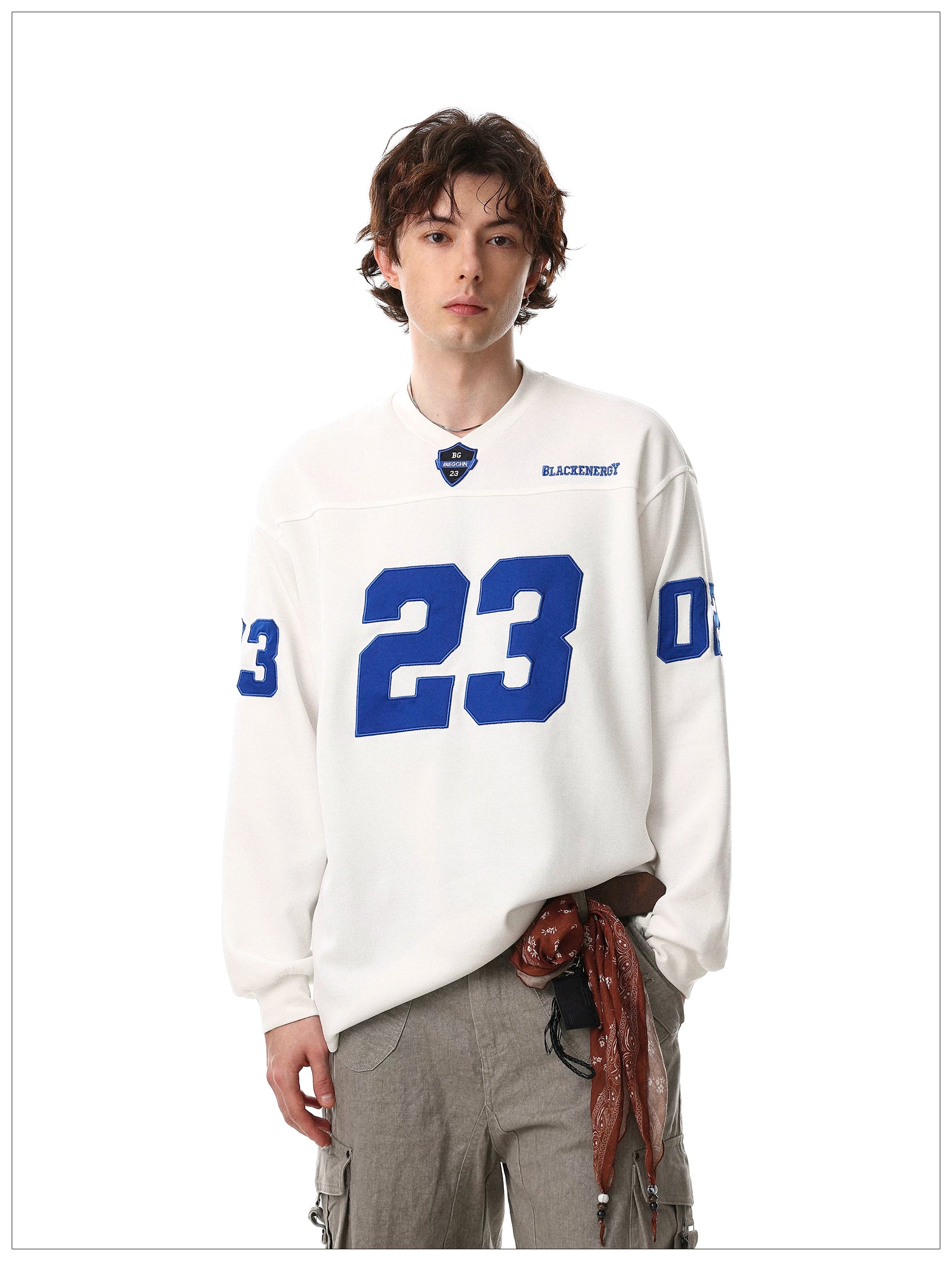 Number Print Long Sleeve Sweatshirt
