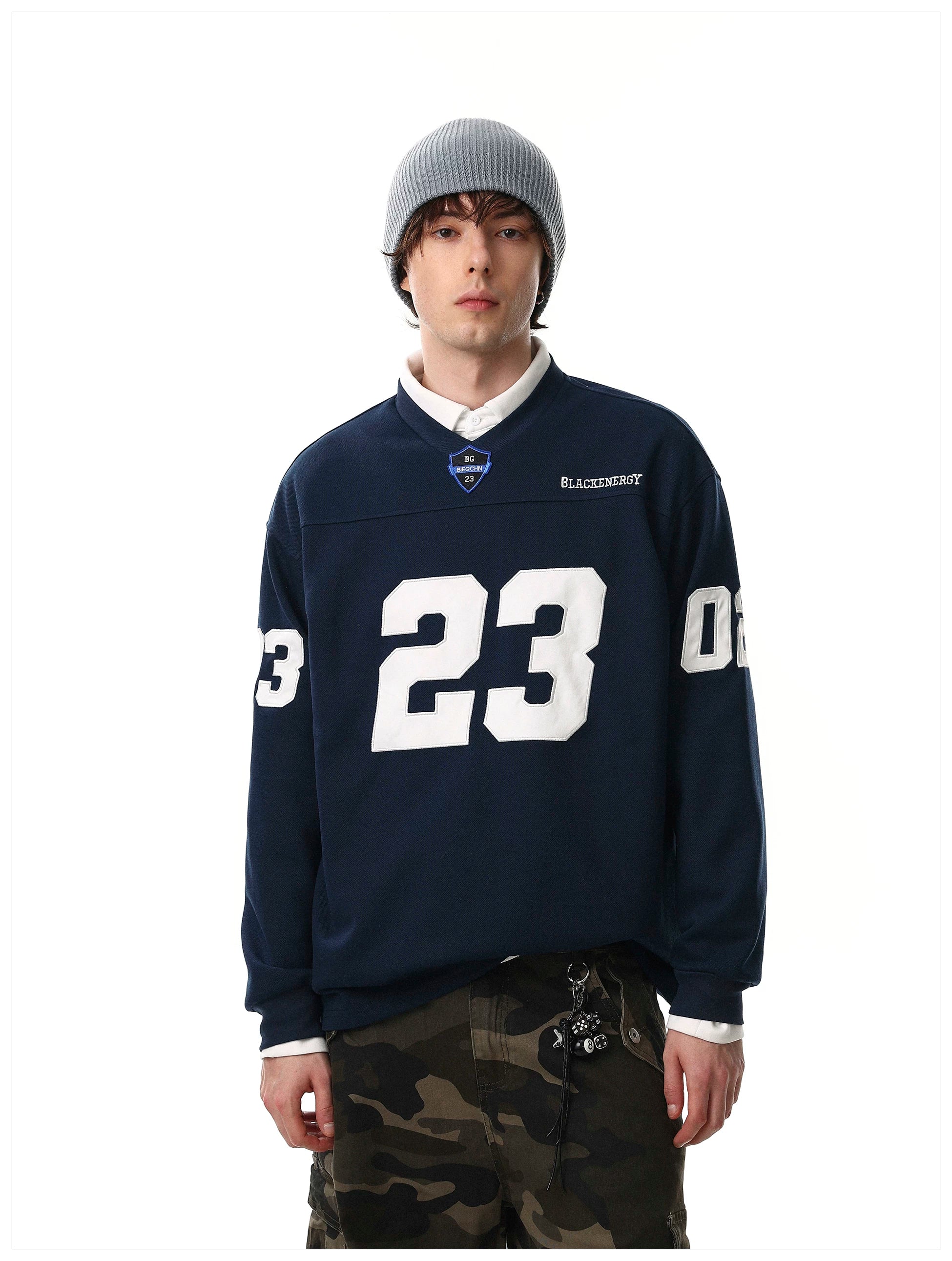 Number Print Long Sleeve Sweatshirt - Image 4