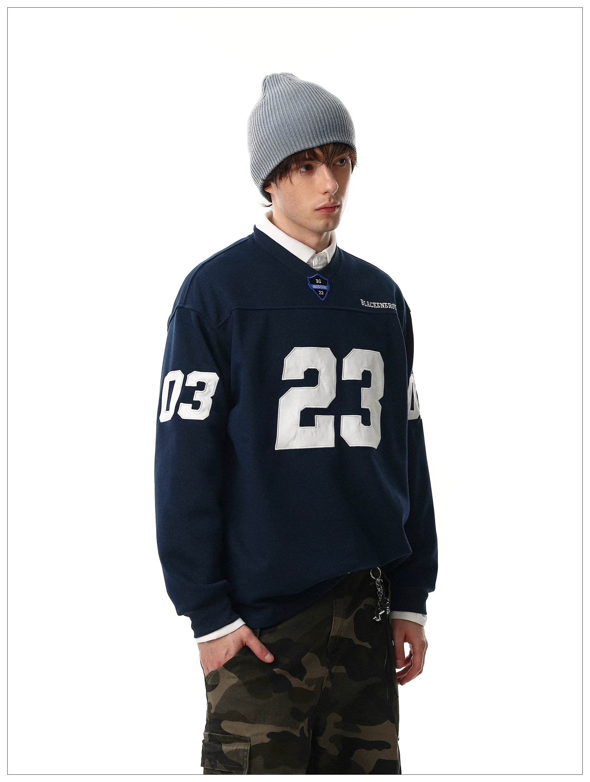 Number Print Long Sleeve Sweatshirt - Image 6