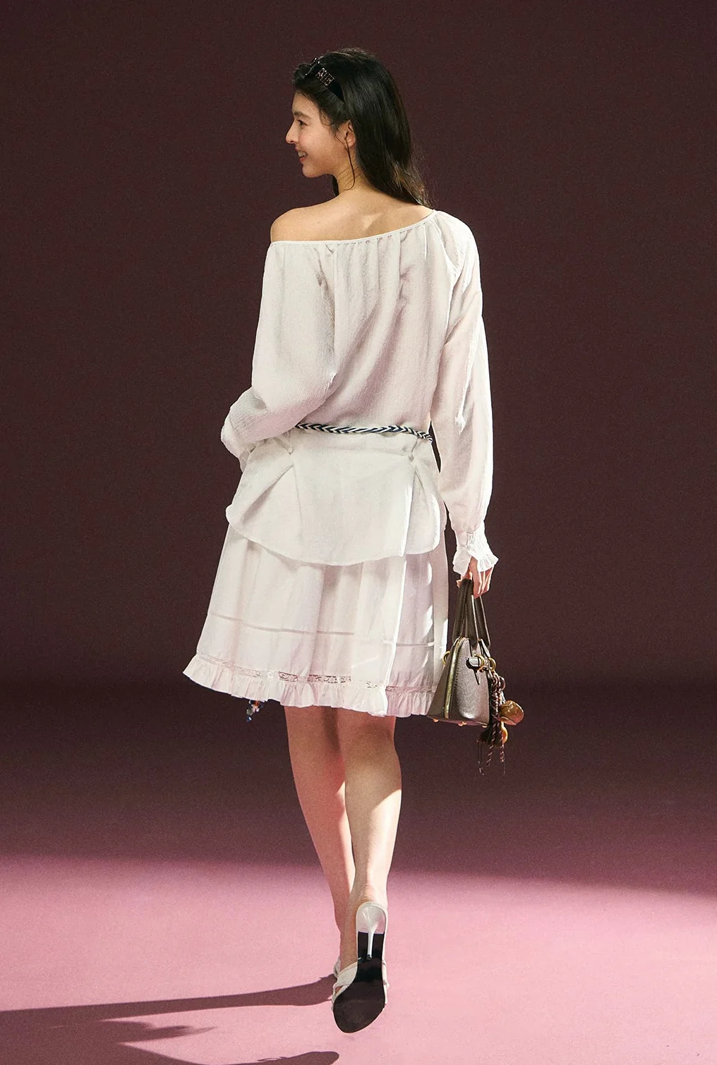 Off-Shoulder Button Front Pullover - Image 5