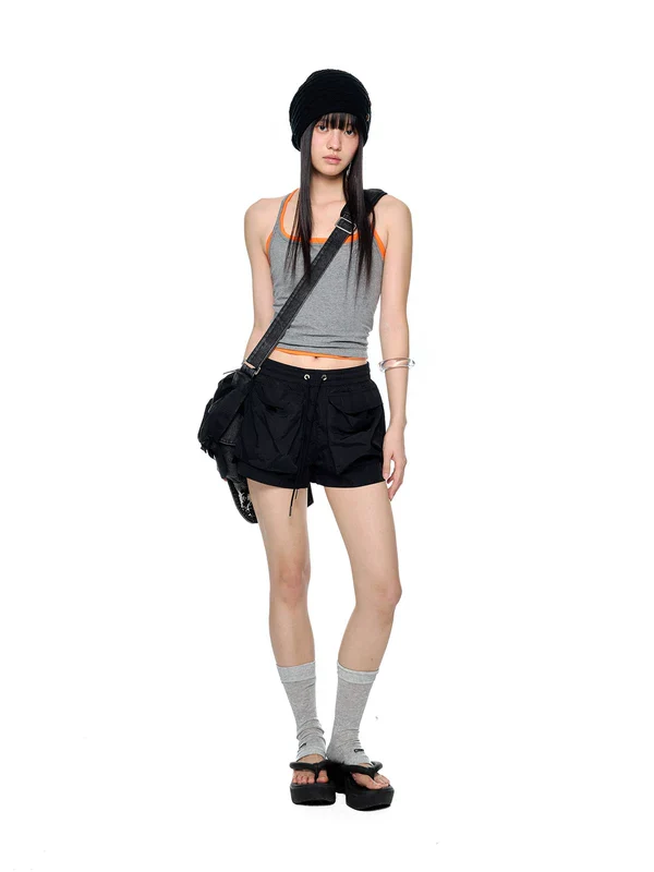 Pleated Pockets Sports Shorts - Image 11