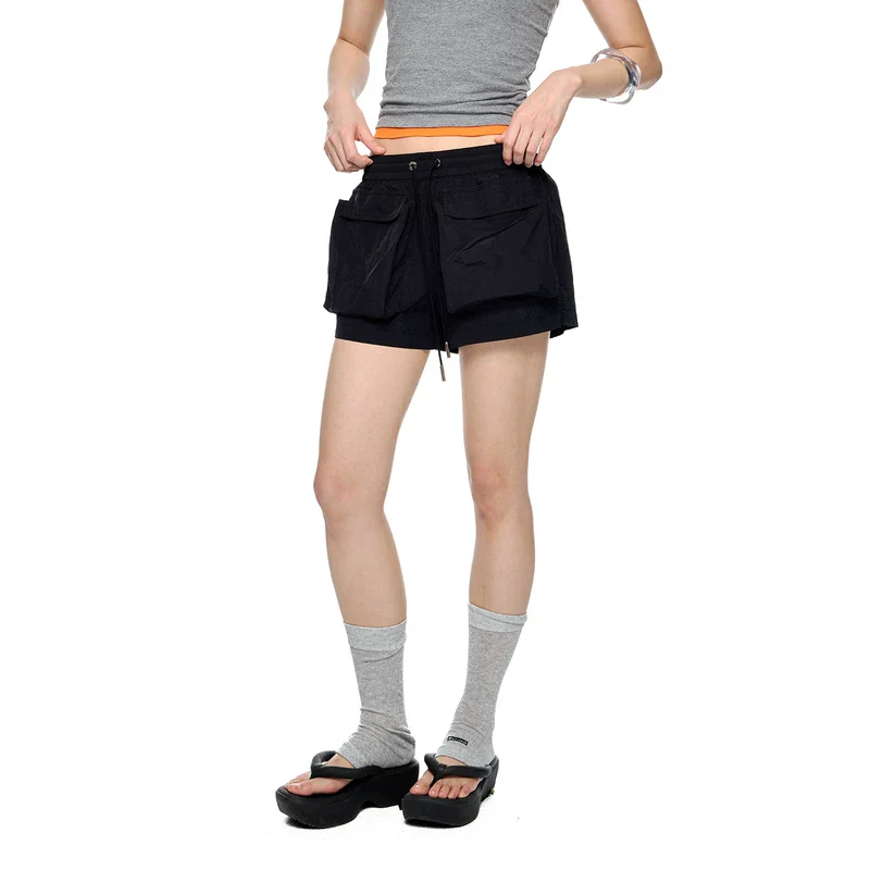 Pleated Pockets Sports Shorts - Image 3
