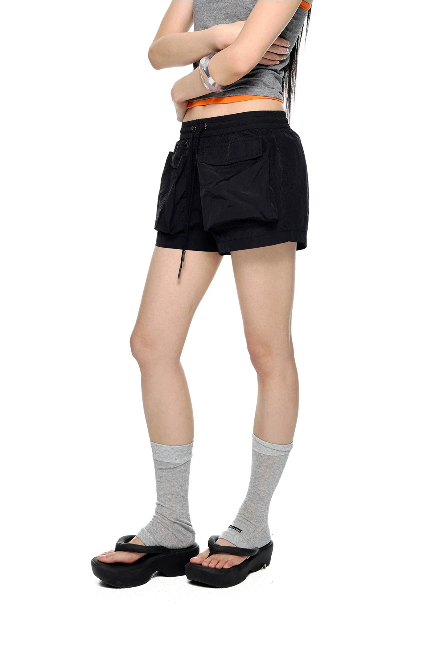 Pleated Pockets Sports Shorts - Image 8