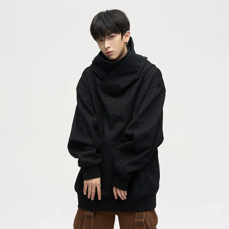 Oversize Fleece Hooded Ninja Sweatshirt - Image 2