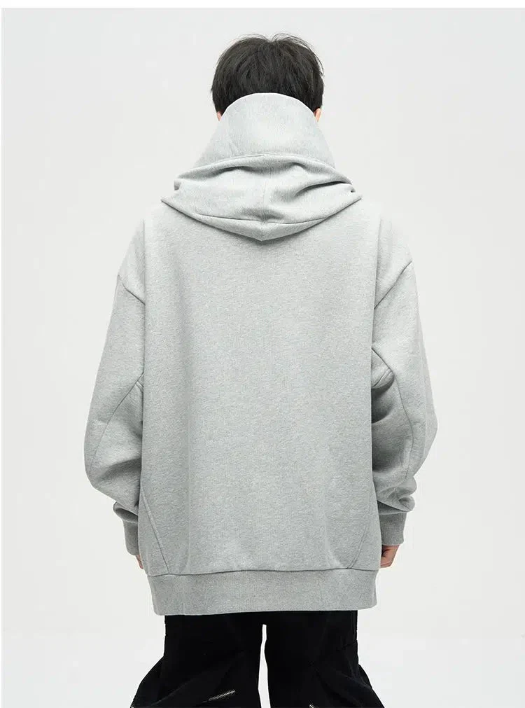 Oversize Fleece Hooded Ninja Sweatshirt - Image 7