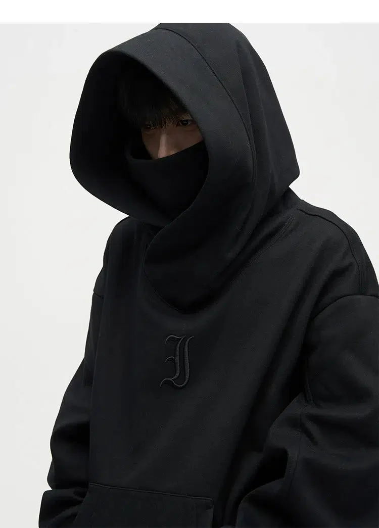 Oversize Fleece Hooded Ninja Sweatshirt - Image 8