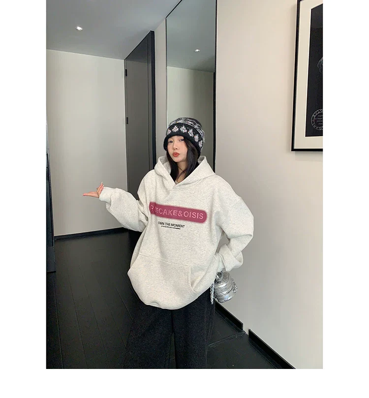 Oversized Embroidered Hooded Sweatshirt - Image 7