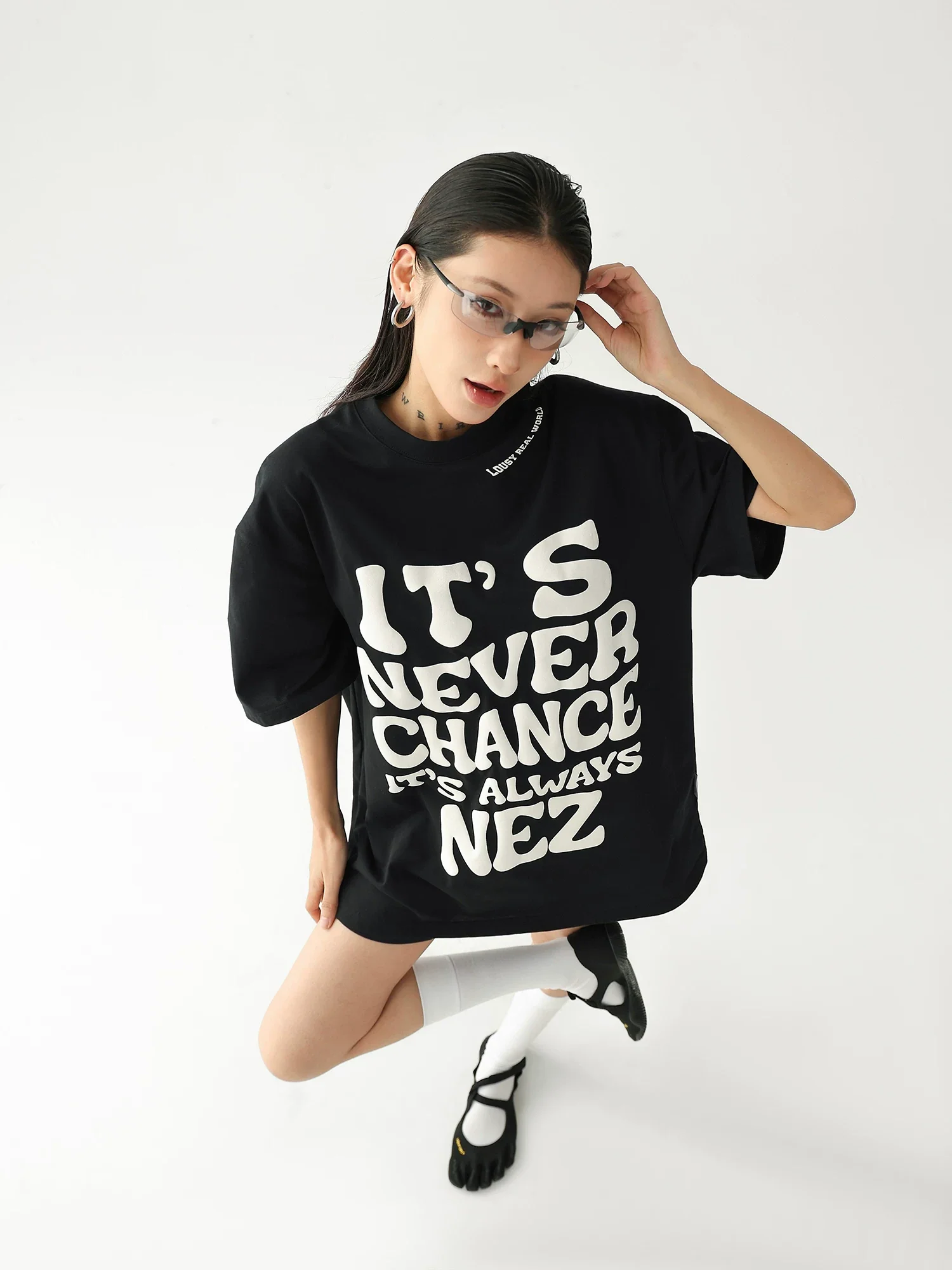 Oversized Letter Print Short-Sleeve T-Shirt - Image 7