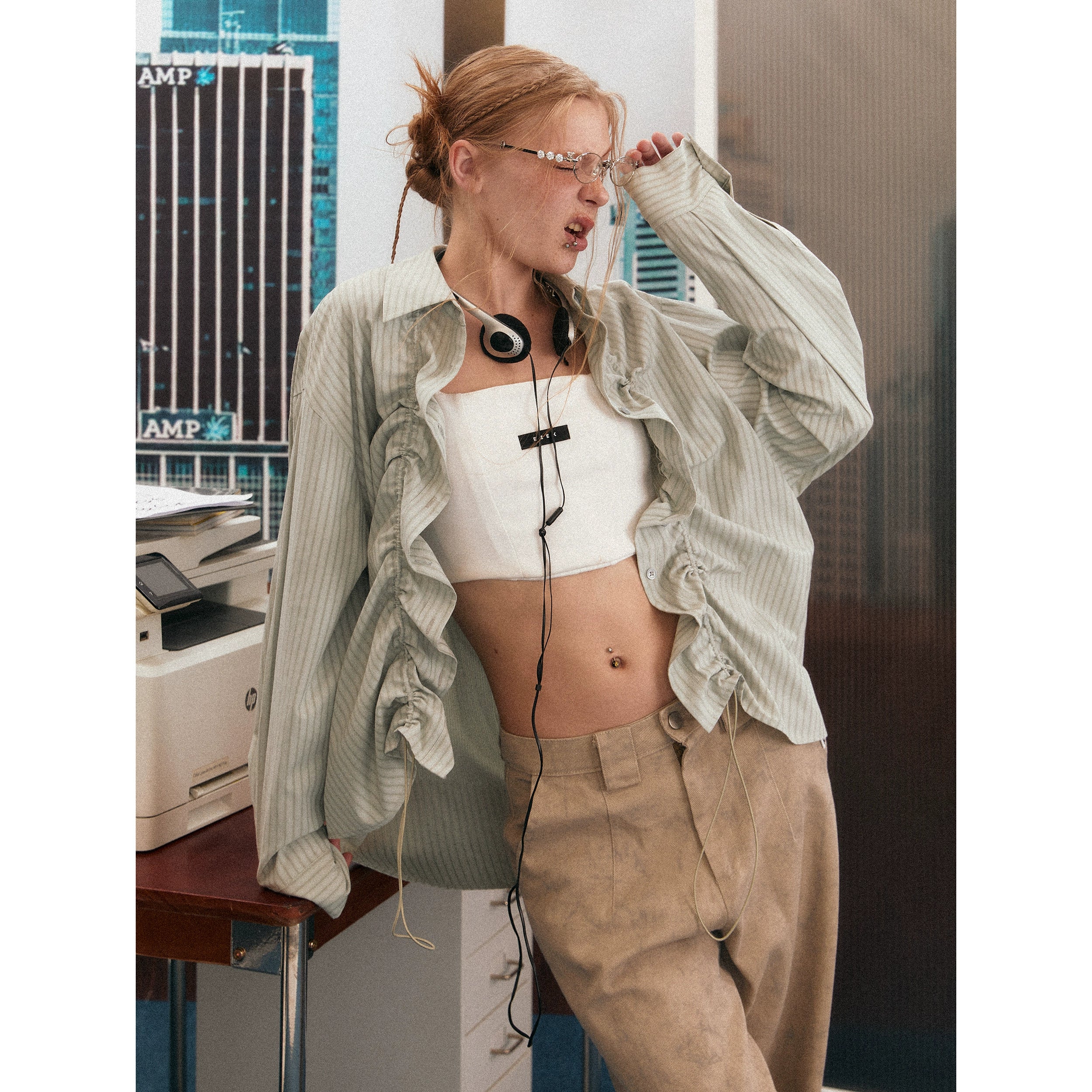 Oversized Drawstring Shirt - Image 5