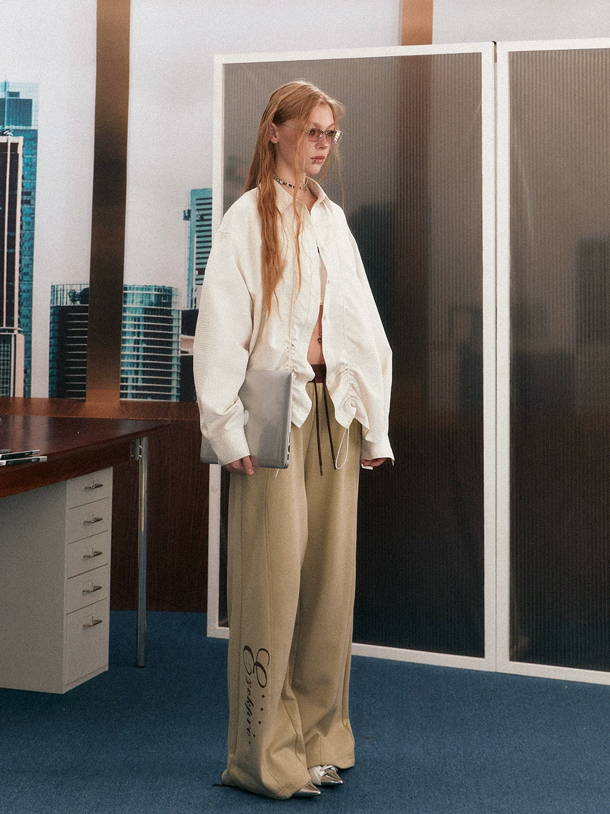 Oversized Drawstring Shirt - Image 7