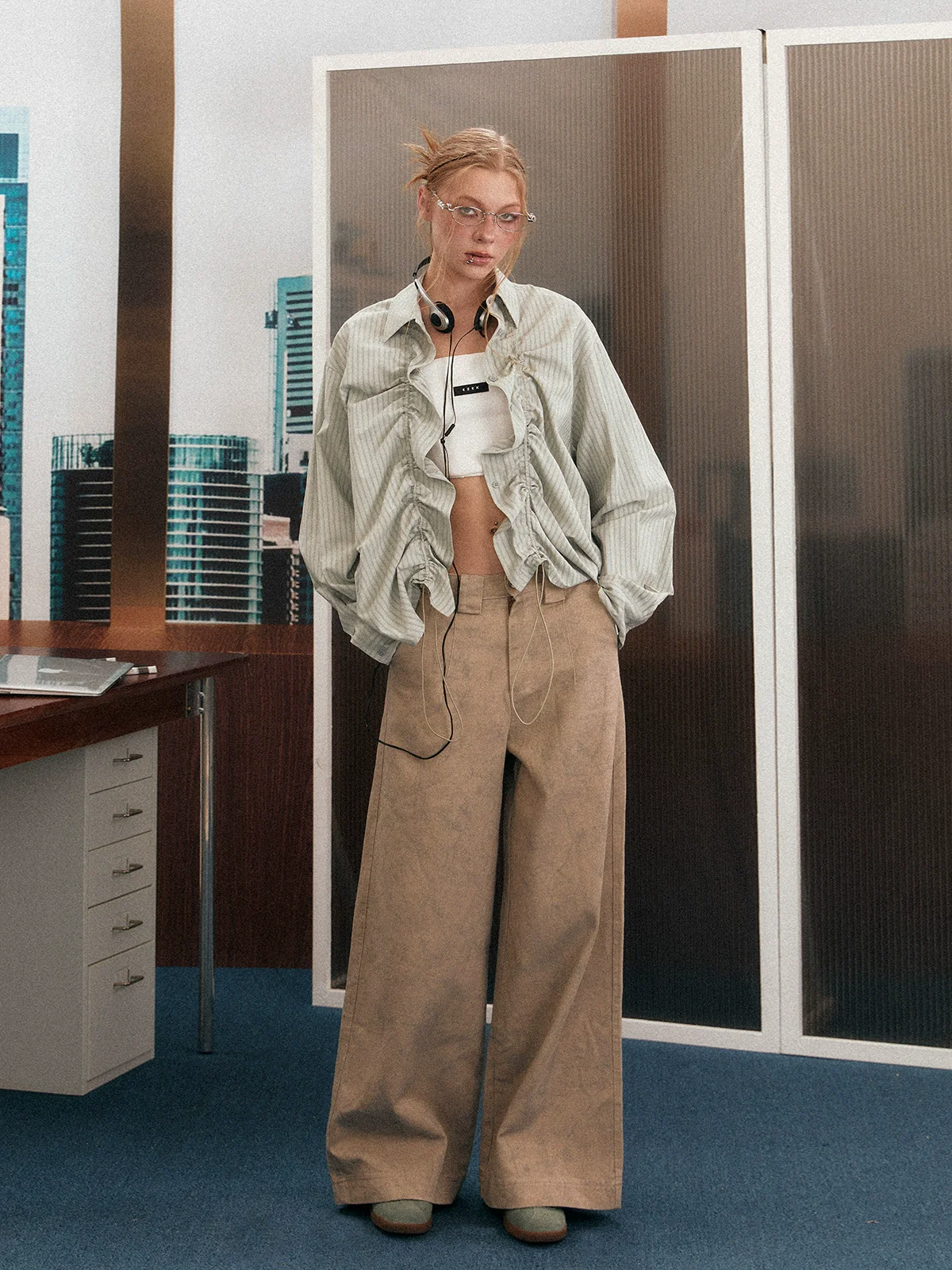 Oversized Drawstring Shirt - Image 8