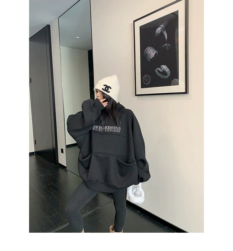 Oversized Embroidered Hooded Sweatshirt - Image 4