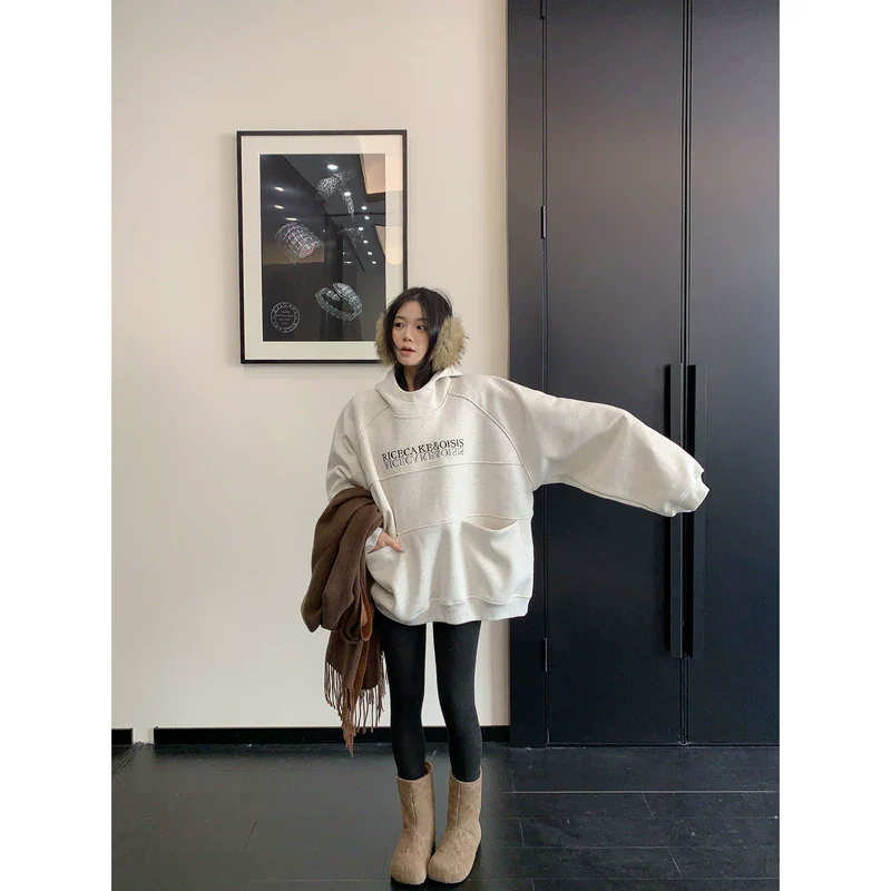 Oversized Embroidered Hooded Sweatshirt - Image 7