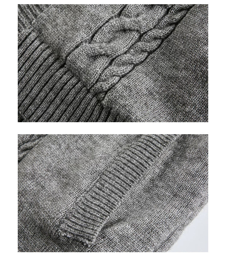 Oversized Fur Lined Cable Knit Cardigan - Image 10