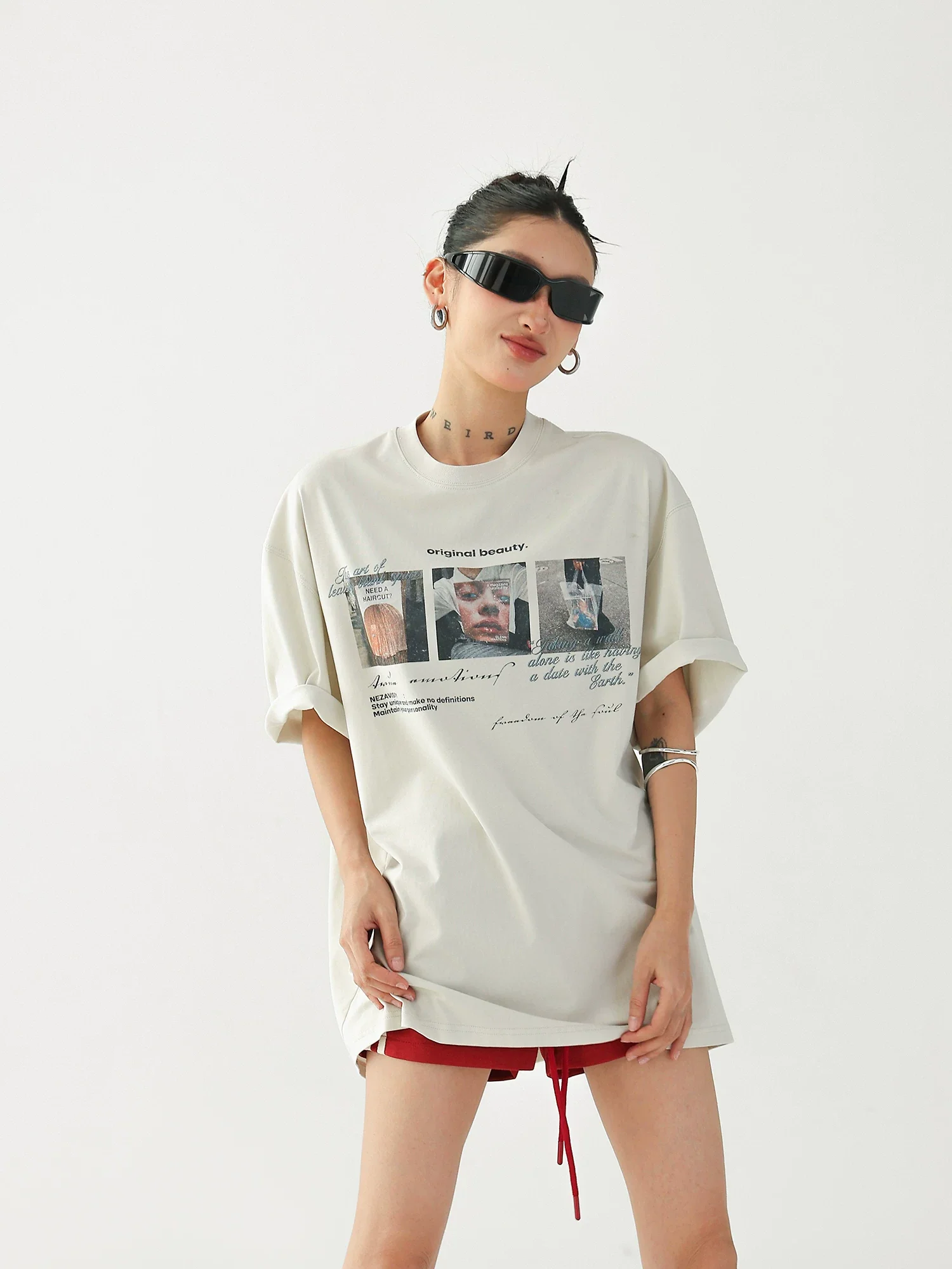 Oversized Graphic Print Short-Sleeve T-Shirt - Image 9