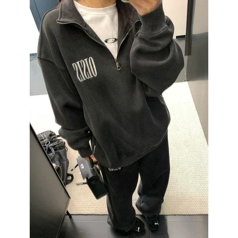 Oversized Half-Zip Sweatshirt - Image 15