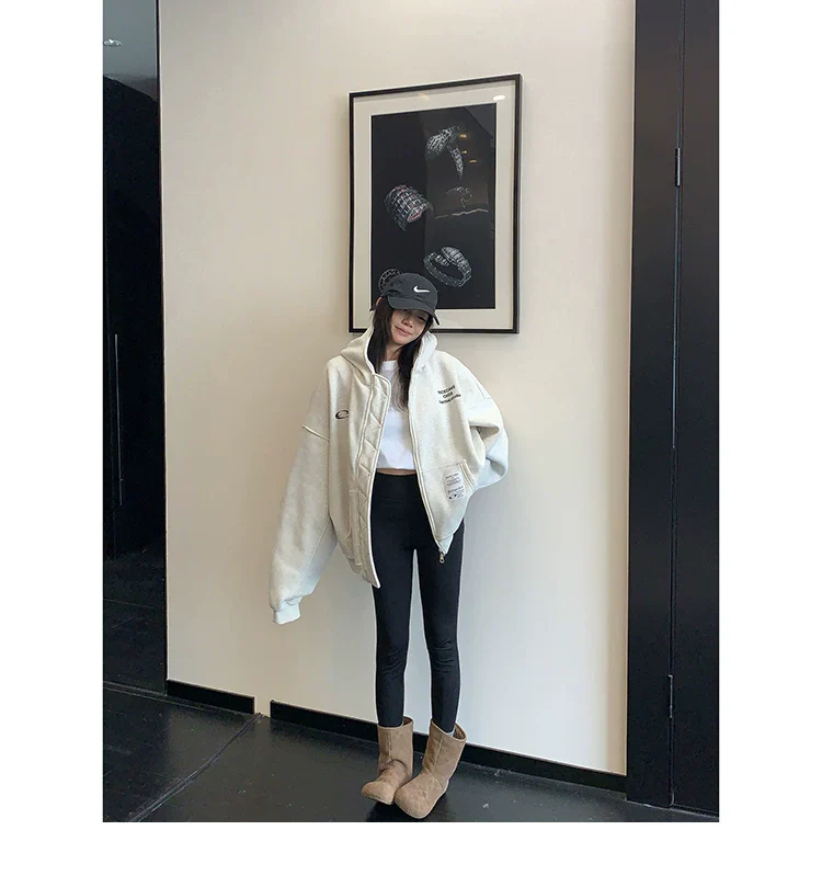Oversized Zip Up Hooded Jacket - Image 9
