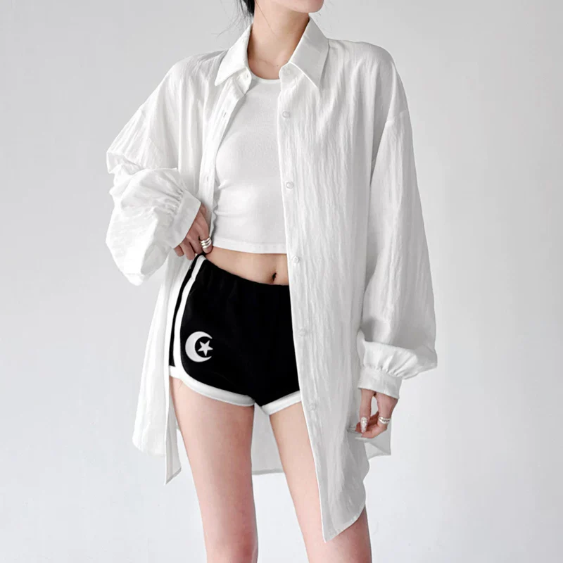 Oversized Long Sleeve Button Up Shirt - Image 3