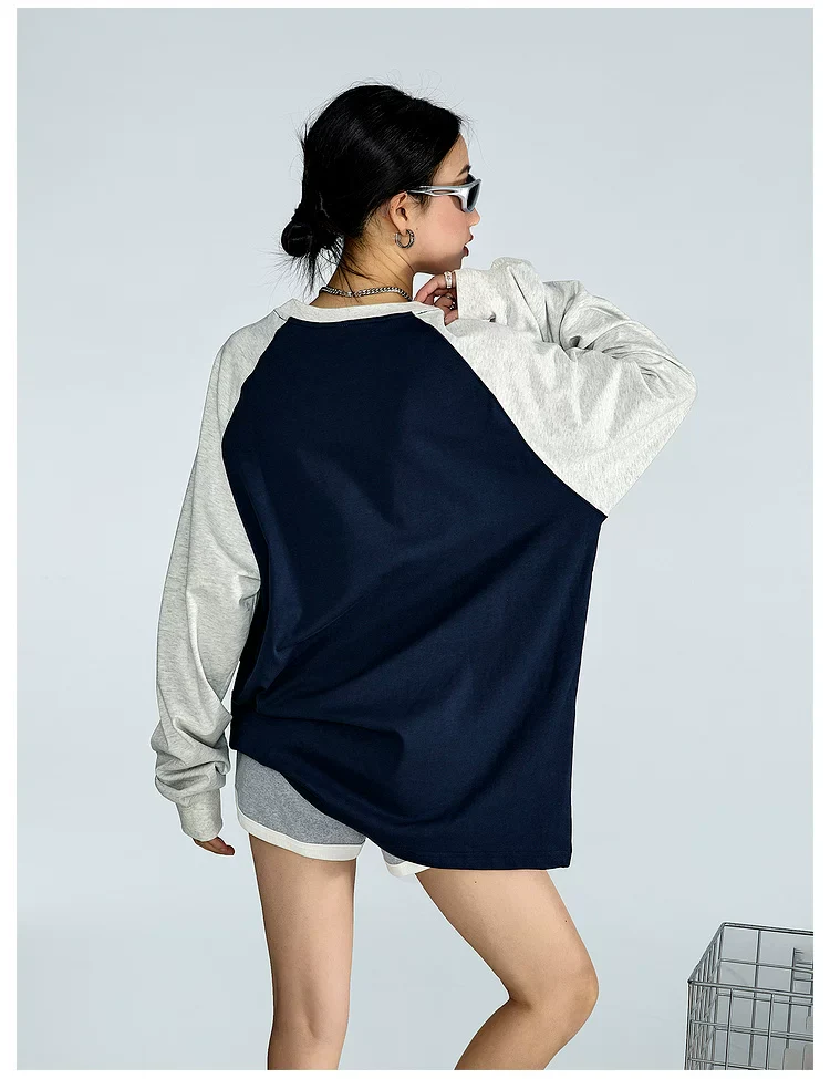 Oversized Raglan Sleeve Graphic Sweatshirt - Image 10