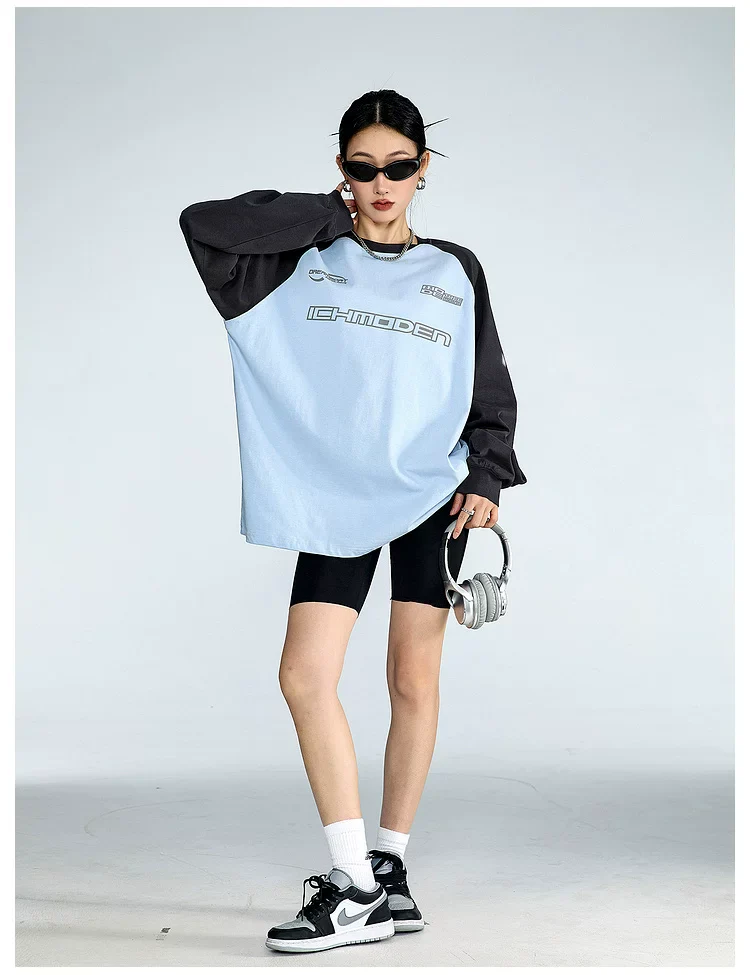 Oversized Raglan Sleeve Graphic Sweatshirt - Image 12