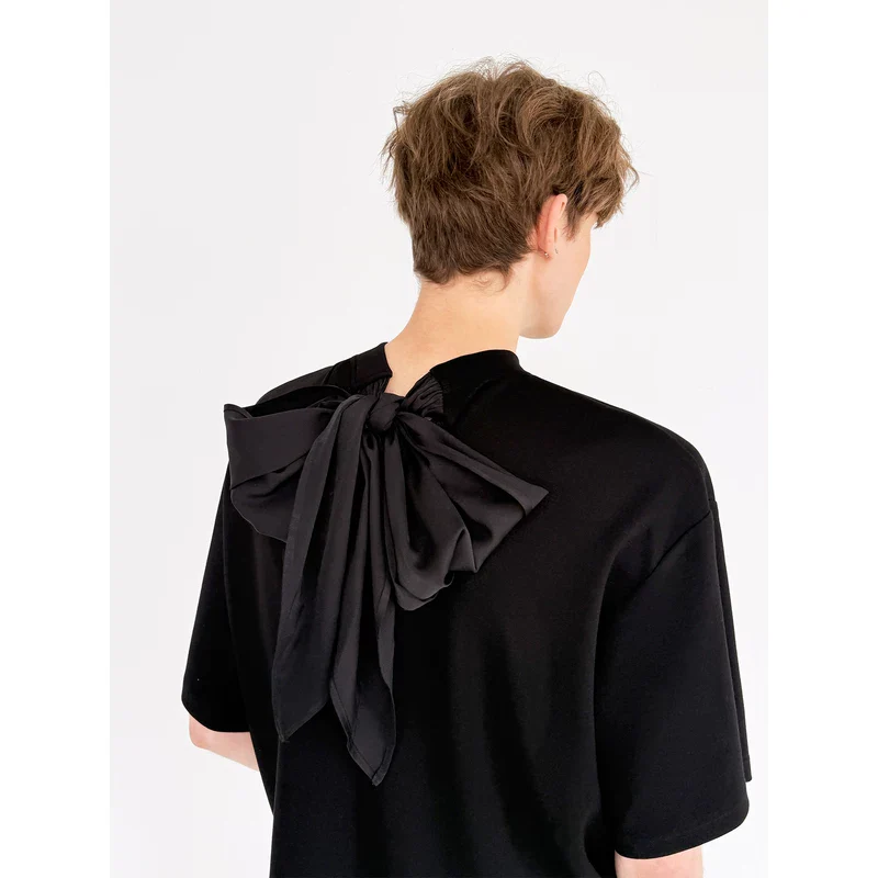 Back Bow Oversized Short-Sleeve T-Shirt - Image 6