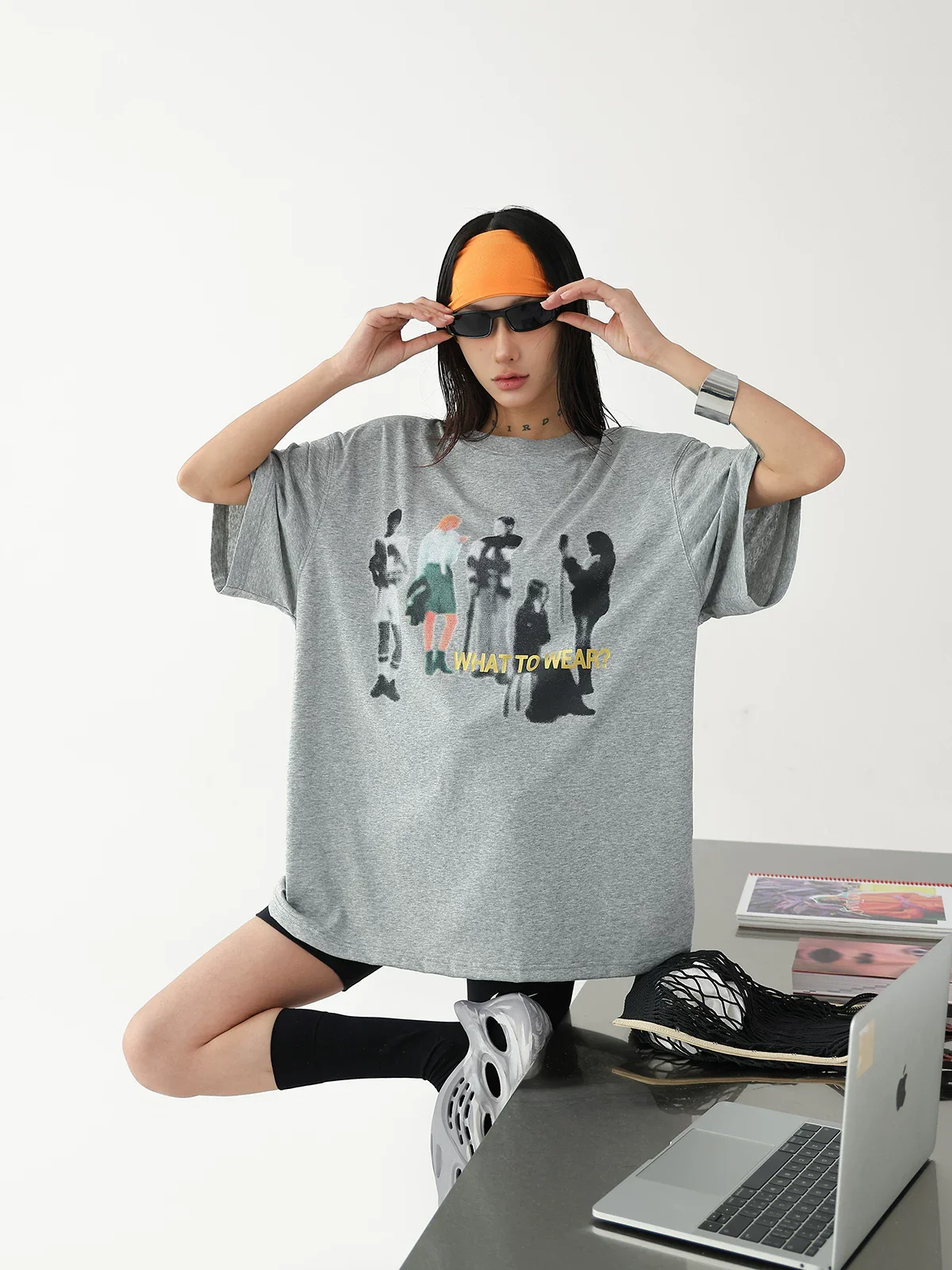 Oversized Streetwear Graphic Portrait T-Shirt - Image 2