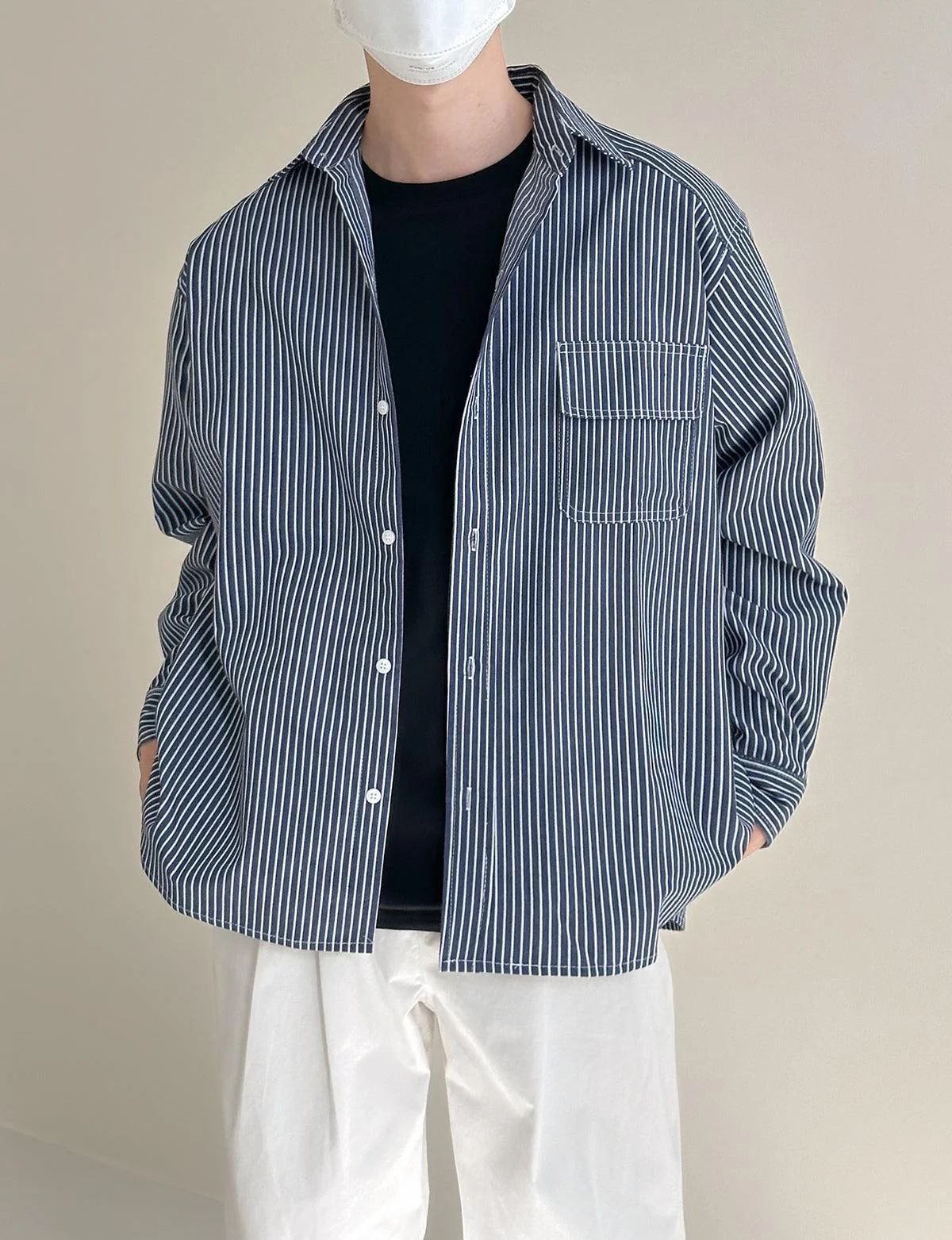 Oversized Striped Shirt - Image 3