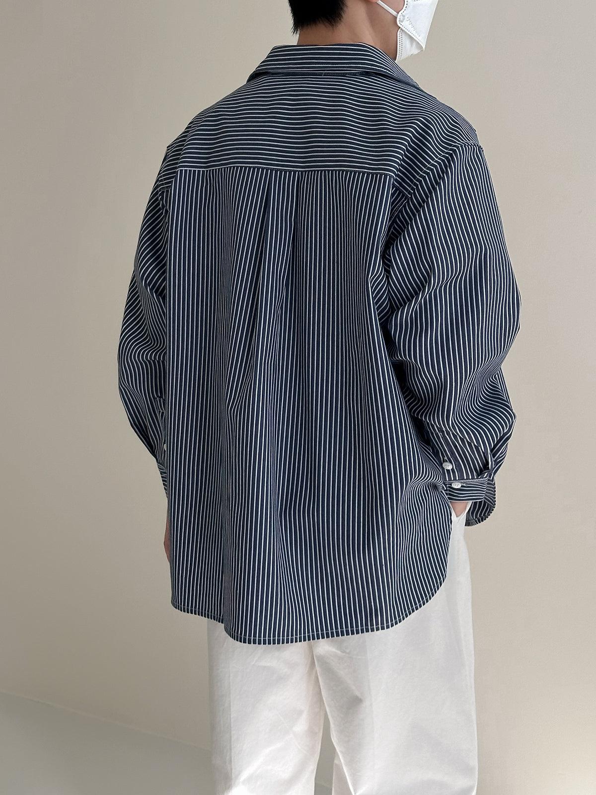 Oversized Striped Shirt - Image 6