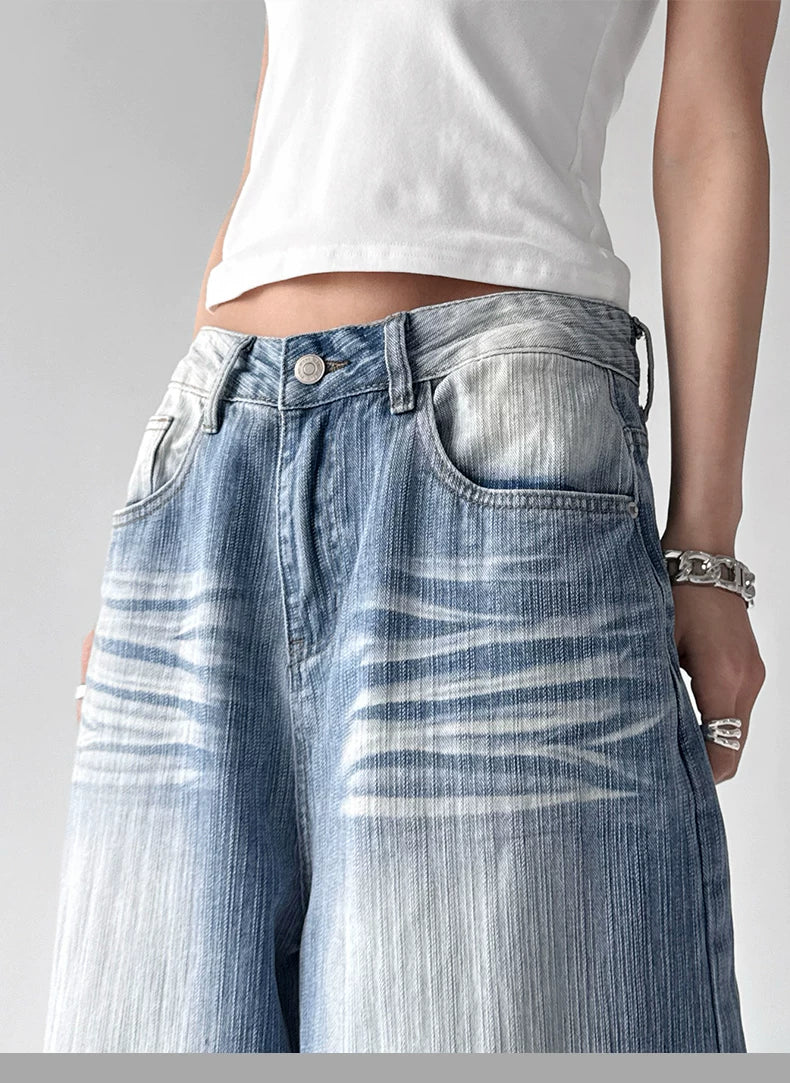 Oversized Wide Leg Floor Length Jeans - Image 6