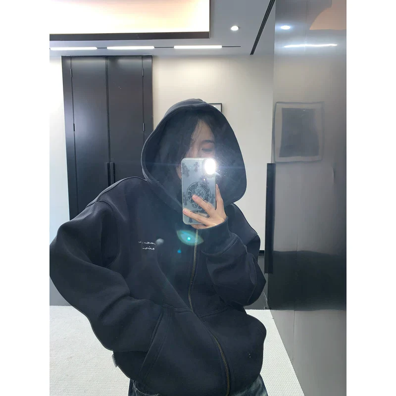 Oversized Zip Up Hooded Jacket - Image 4
