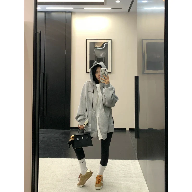 Oversized Zip-Up Hooded Jacket - Image 5