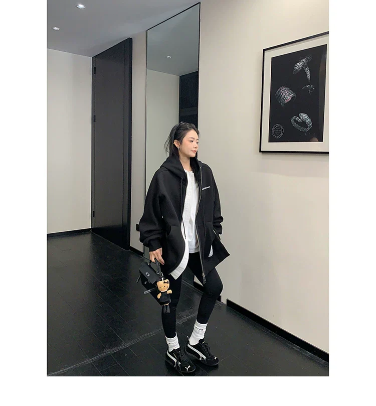 Oversized Zip-Up Hooded Jacket - Image 8