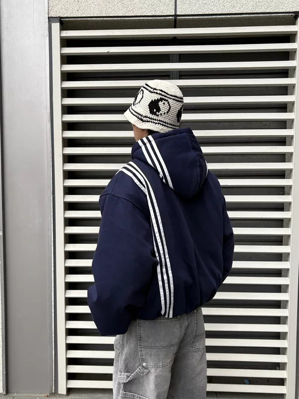 Oversized Zip-Up Hooded Sweatshirt Jacket - Image 4