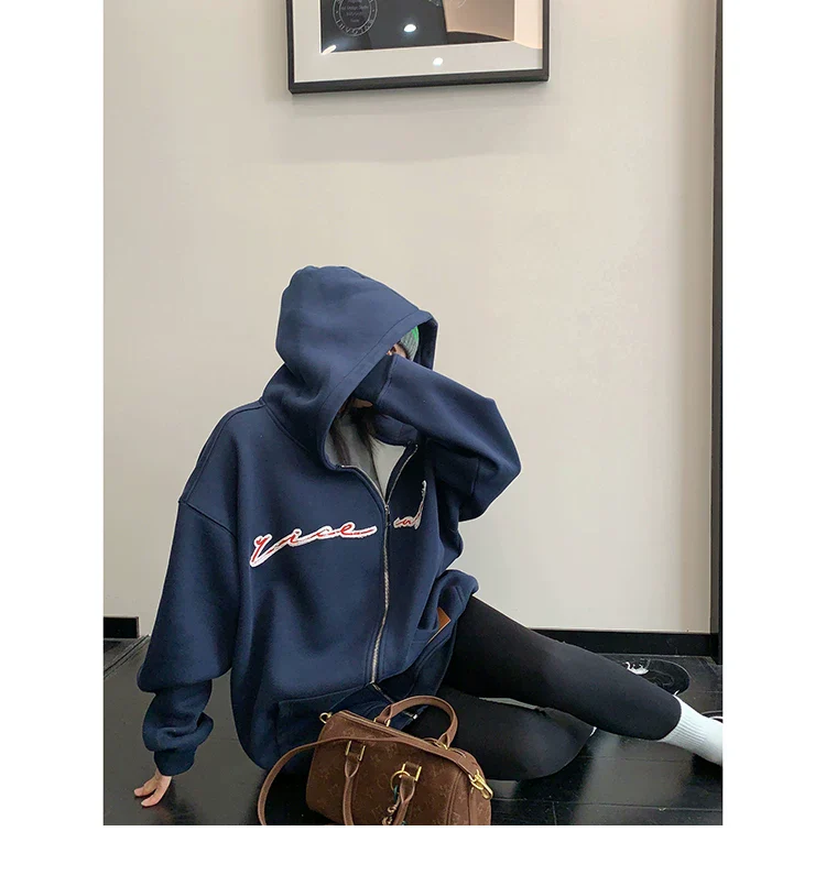Oversized Zip Up Hoodie Jacket - Image 8
