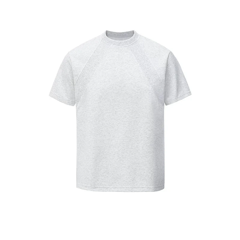 Patchwork Short-Sleeve Crewneck T-Shirt - Image 3