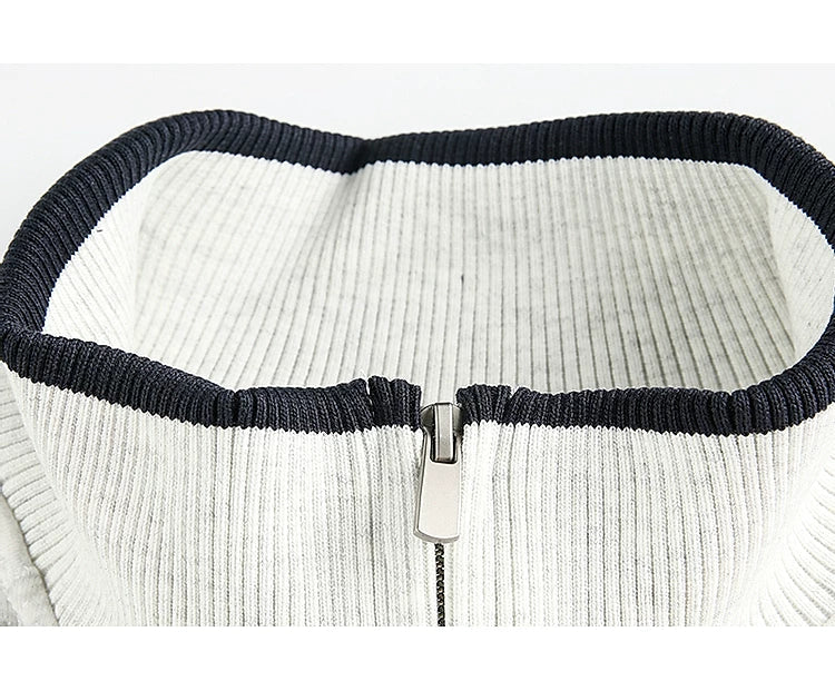 Patchwork Stand Collar Track Jacket - Image 6