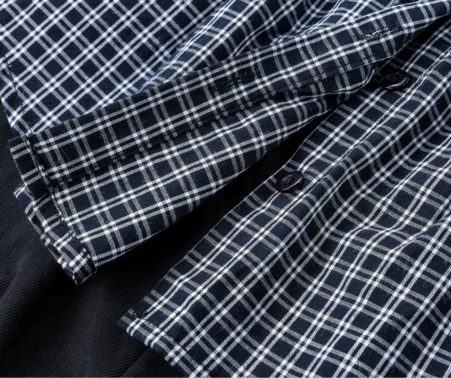 Plaid Faux Two-Piece Cargo Wide Leg Pants - Image 9